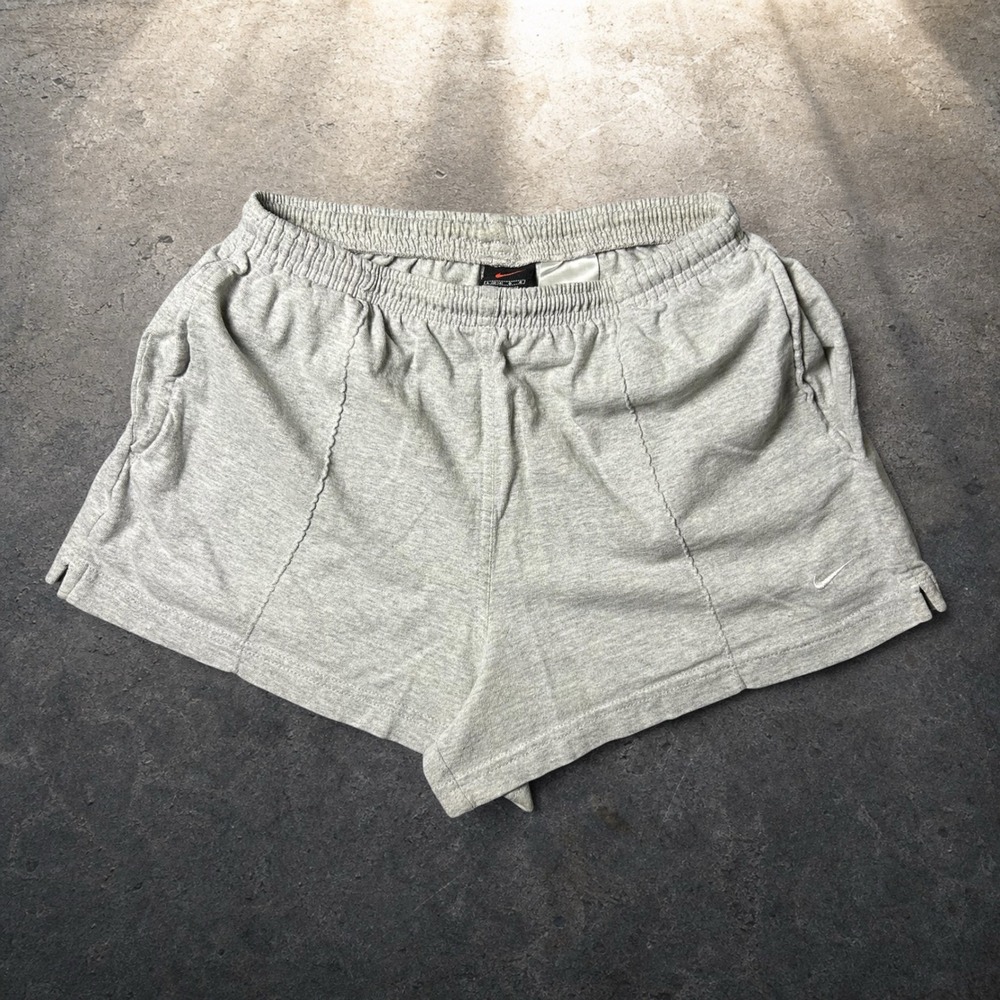Nike Vintage Gray Jersey Athletic Shorts Kids Size Large 12-14 Skater Y2K